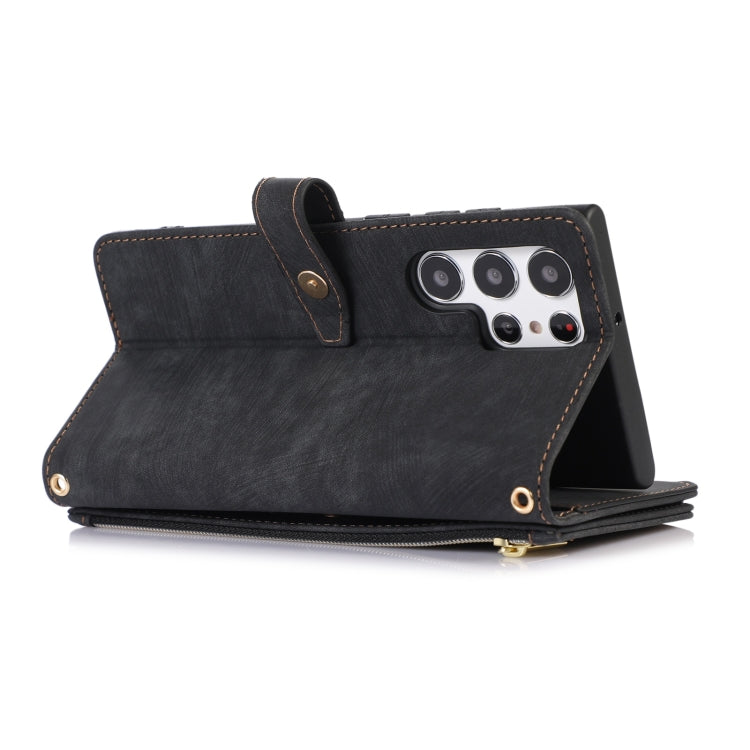 For Samsung Galaxy S23 Ultra 5G Dream 9-Card Wallet Zipper Bag Leather Phone Case