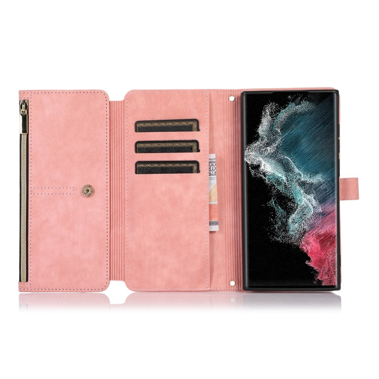 For Samsung Galaxy S23 Ultra 5G Dream 9-Card Wallet Zipper Bag Leather Phone Case