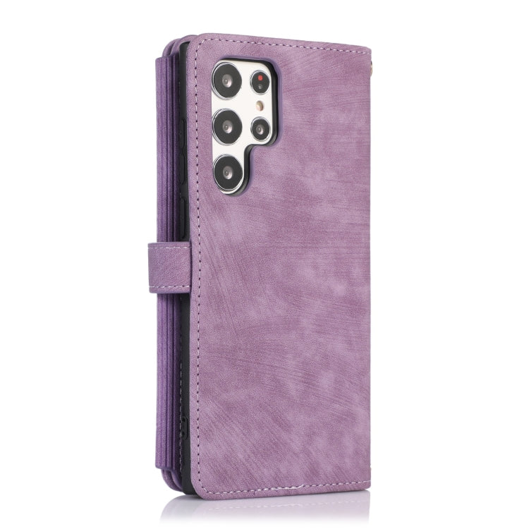 For Samsung Galaxy S23 Ultra 5G Dream 9-Card Wallet Zipper Bag Leather Phone Case