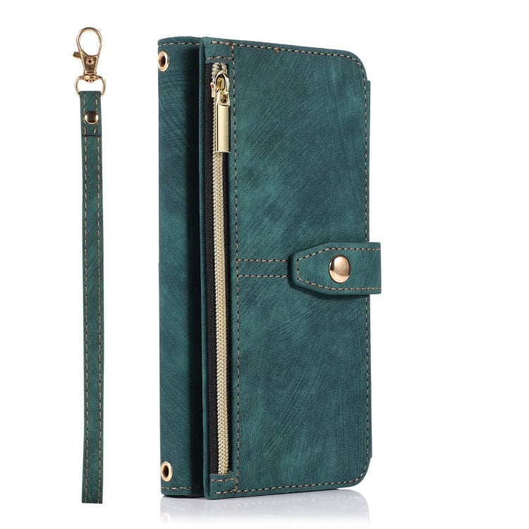 For Samsung Galaxy S22 5G Dream 9-Card Wallet Zipper Bag Leather Phone Case