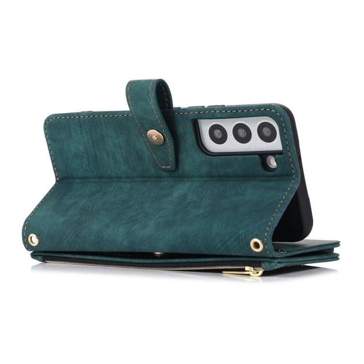 For Samsung Galaxy S22 5G Dream 9-Card Wallet Zipper Bag Leather Phone Case