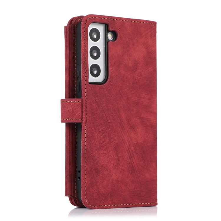 For Samsung Galaxy S22 5G Dream 9-Card Wallet Zipper Bag Leather Phone Case