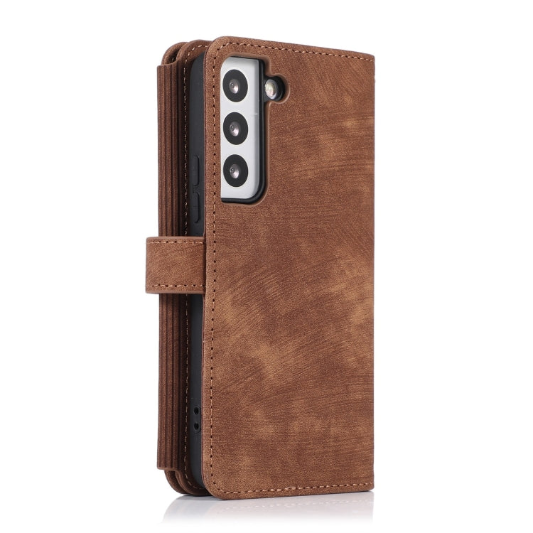 For Samsung Galaxy S22 5G Dream 9-Card Wallet Zipper Bag Leather Phone Case