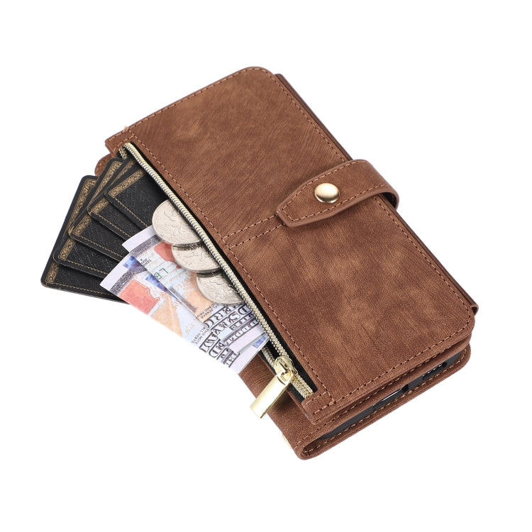 For Samsung Galaxy S22 5G Dream 9-Card Wallet Zipper Bag Leather Phone Case
