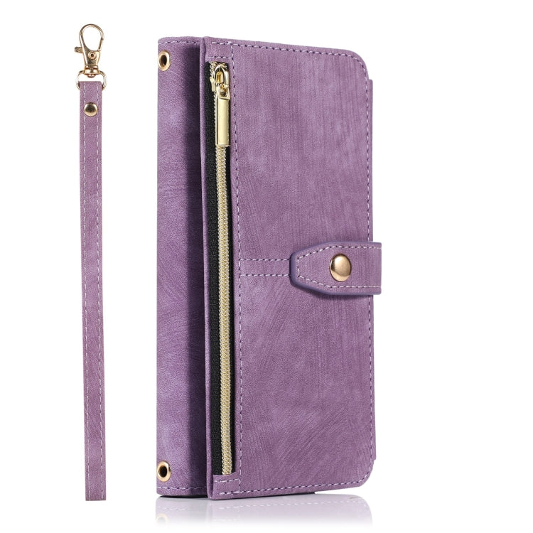 For Samsung Galaxy S22 5G Dream 9-Card Wallet Zipper Bag Leather Phone Case