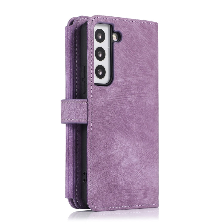 For Samsung Galaxy S22 5G Dream 9-Card Wallet Zipper Bag Leather Phone Case