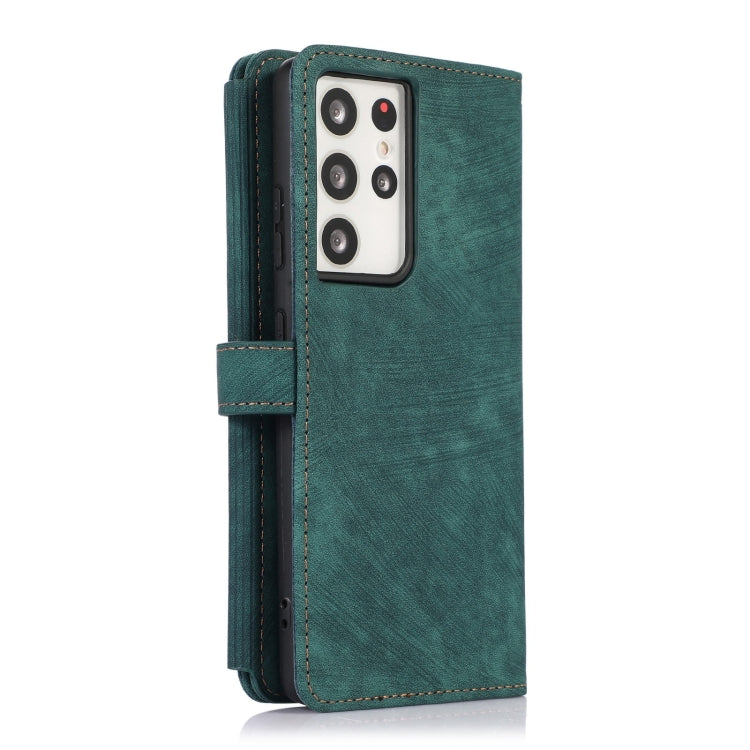 For Samsung Galaxy S21 Ultra 5G Dream 9-Card Wallet Zipper Bag Leather Phone Case