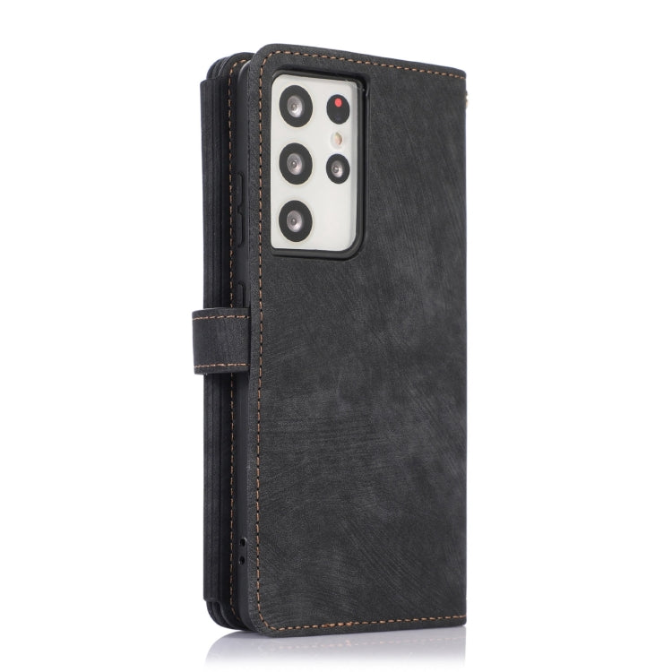 For Samsung Galaxy S21 Ultra 5G Dream 9-Card Wallet Zipper Bag Leather Phone Case