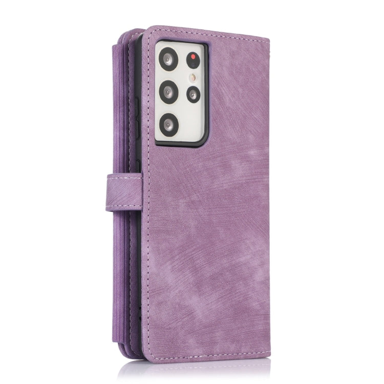 For Samsung Galaxy S21 Ultra 5G Dream 9-Card Wallet Zipper Bag Leather Phone Case