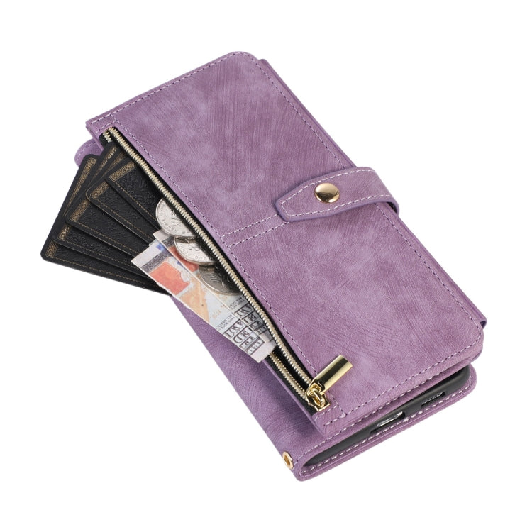 For Samsung Galaxy S21 Ultra 5G Dream 9-Card Wallet Zipper Bag Leather Phone Case
