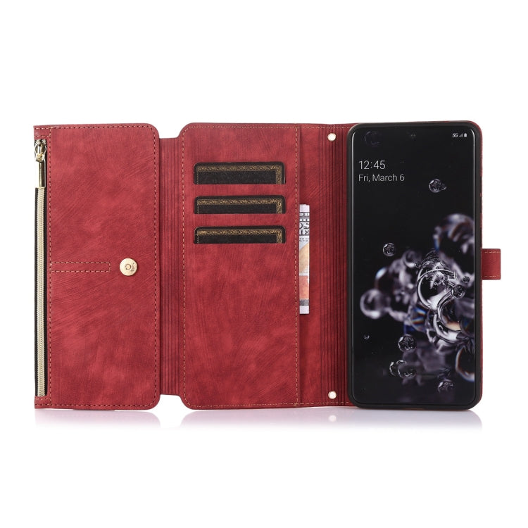 For Samsung Galaxy S20 Dream 9-Card Wallet Zipper Bag Leather Phone Case