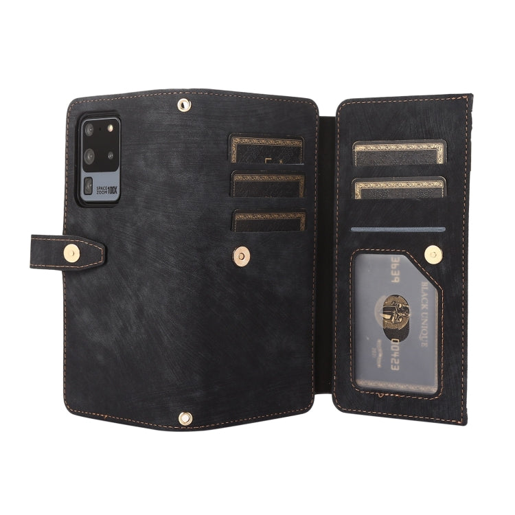 For Samsung Galaxy S20 Dream 9-Card Wallet Zipper Bag Leather Phone Case