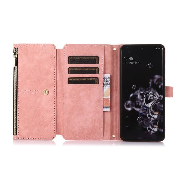 For Samsung Galaxy S20 Dream 9-Card Wallet Zipper Bag Leather Phone Case