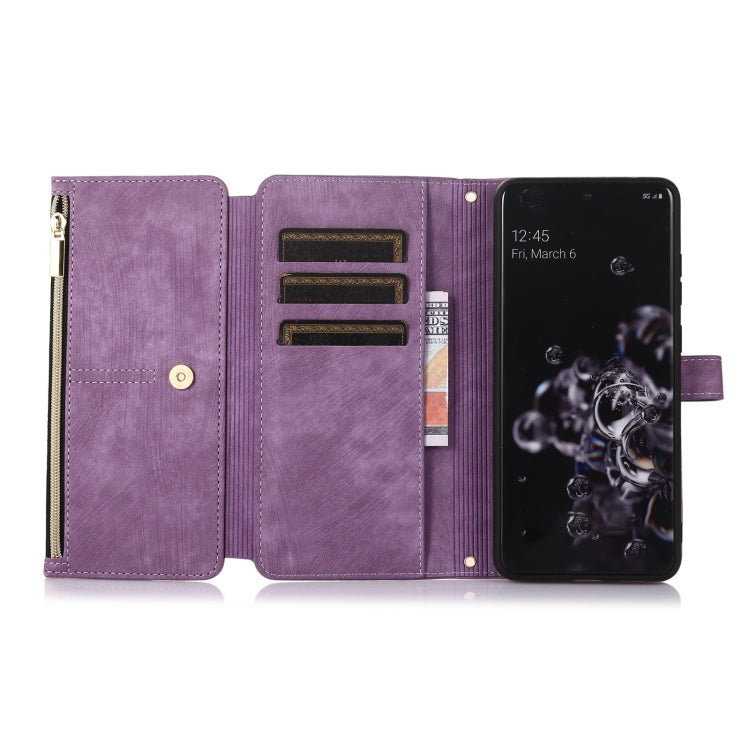 For Samsung Galaxy S20 Dream 9-Card Wallet Zipper Bag Leather Phone Case