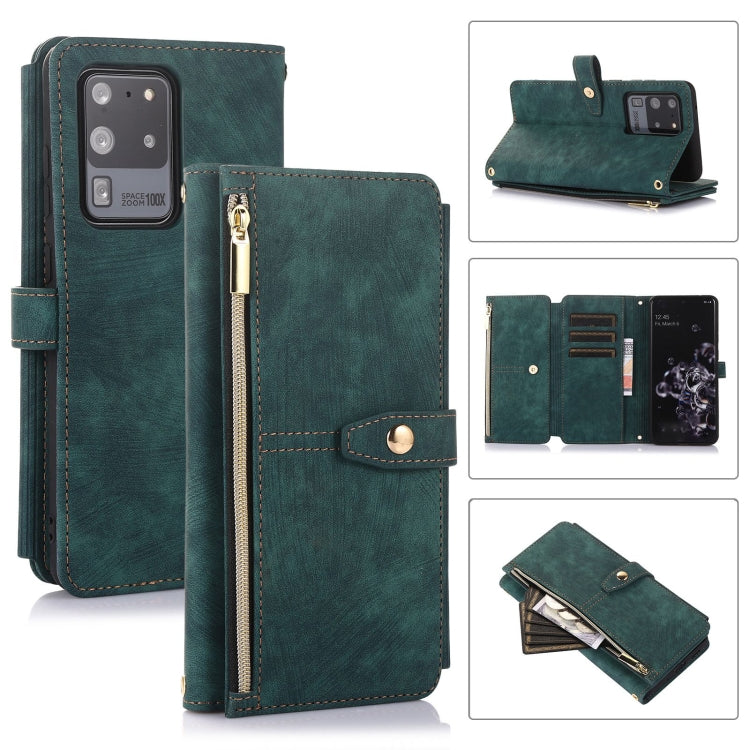 For Samsung Galaxy S20+ Dream 9-Card Wallet Zipper Bag Leather Phone Case
