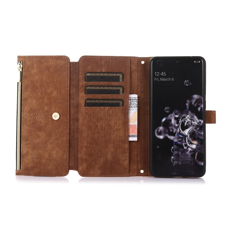 For Samsung Galaxy S20+ Dream 9-Card Wallet Zipper Bag Leather Phone Case