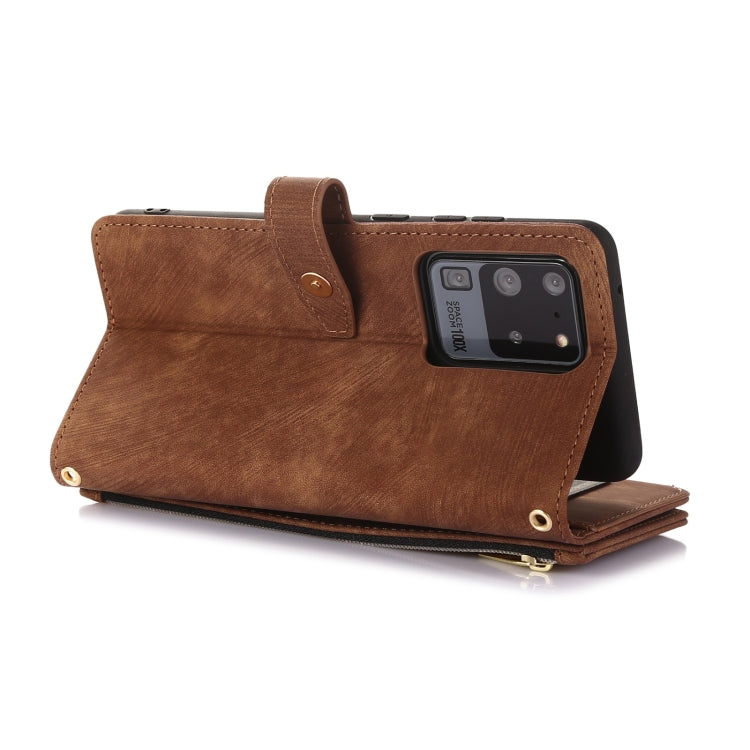 For Samsung Galaxy S20+ Dream 9-Card Wallet Zipper Bag Leather Phone Case