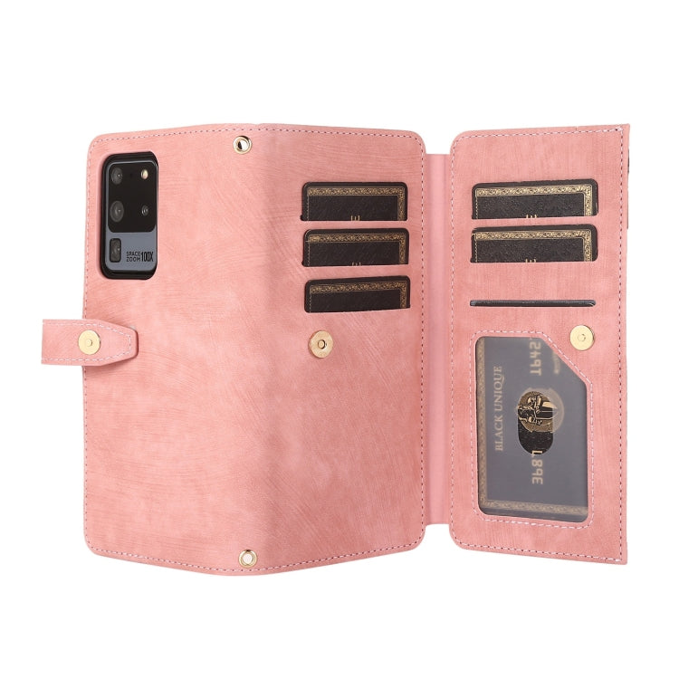 For Samsung Galaxy S20+ Dream 9-Card Wallet Zipper Bag Leather Phone Case