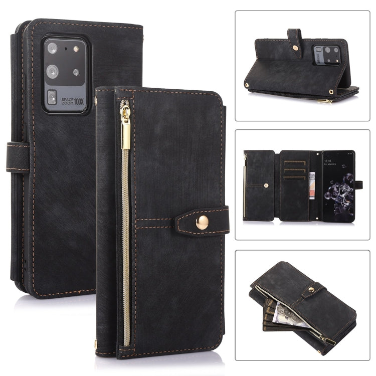 For Samsung Galaxy S20 Ultra Dream 9-Card Wallet Zipper Bag Leather Phone Case