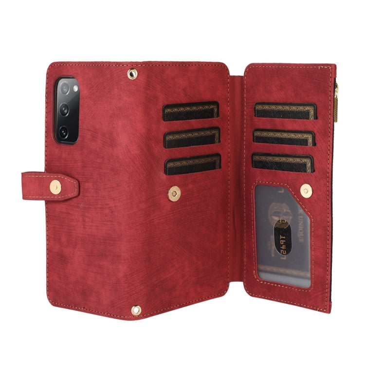 For Samsung Galaxy S20 FE Dream 9-Card Wallet Zipper Bag Leather Phone Case