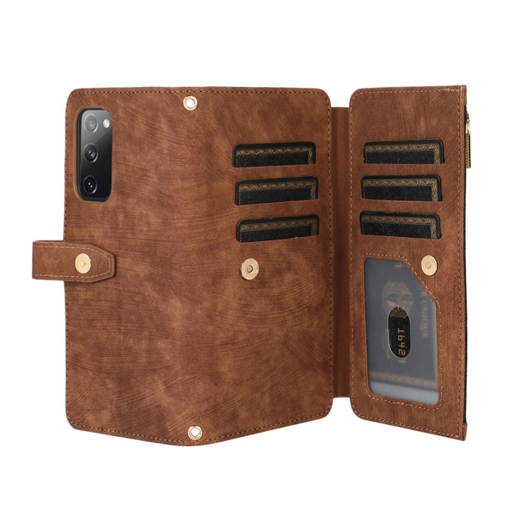 For Samsung Galaxy S20 FE Dream 9-Card Wallet Zipper Bag Leather Phone Case