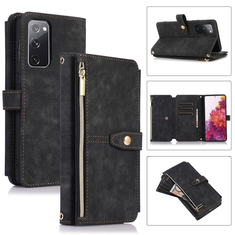 For Samsung Galaxy S20 FE Dream 9-Card Wallet Zipper Bag Leather Phone Case