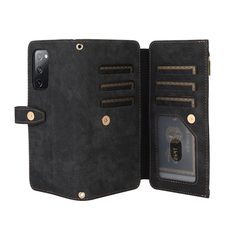 For Samsung Galaxy S20 FE Dream 9-Card Wallet Zipper Bag Leather Phone Case