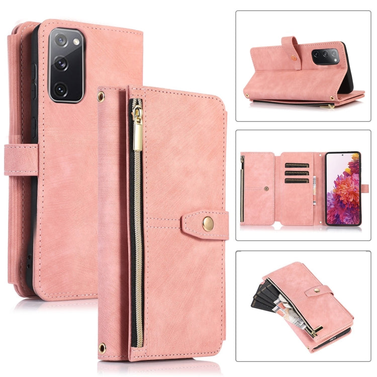 For Samsung Galaxy S20 FE Dream 9-Card Wallet Zipper Bag Leather Phone Case