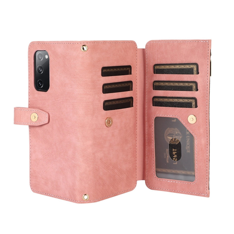 For Samsung Galaxy S20 FE Dream 9-Card Wallet Zipper Bag Leather Phone Case