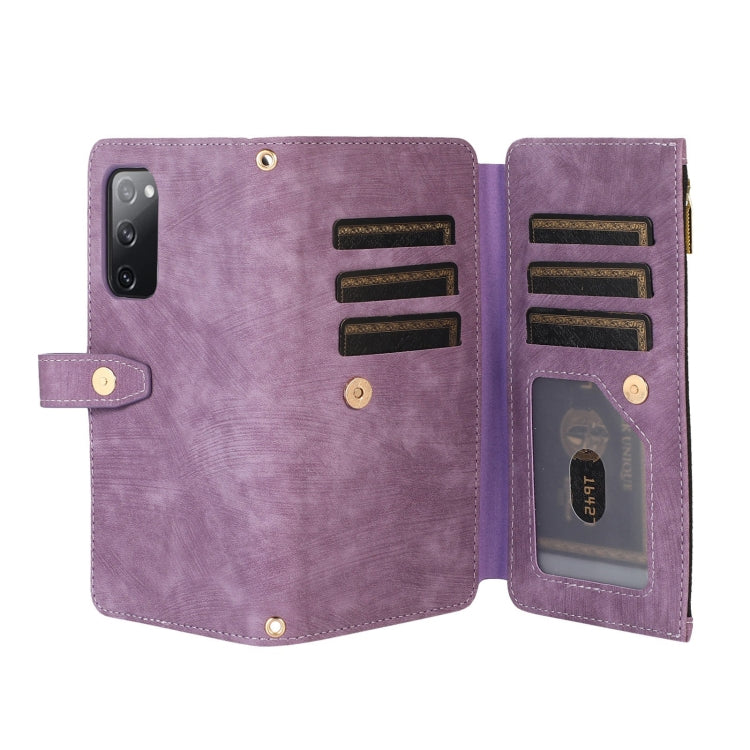For Samsung Galaxy S20 FE Dream 9-Card Wallet Zipper Bag Leather Phone Case