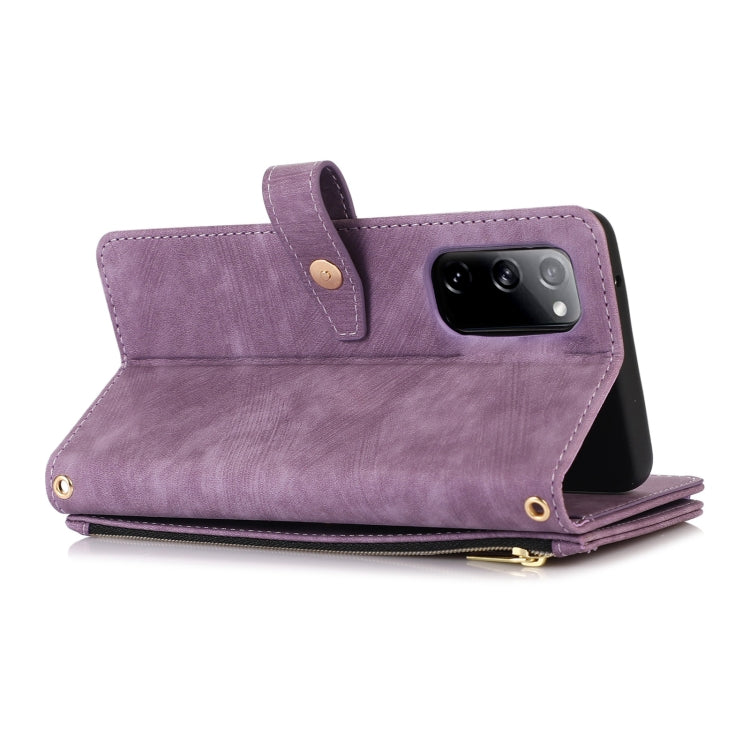 For Samsung Galaxy S20 FE Dream 9-Card Wallet Zipper Bag Leather Phone Case