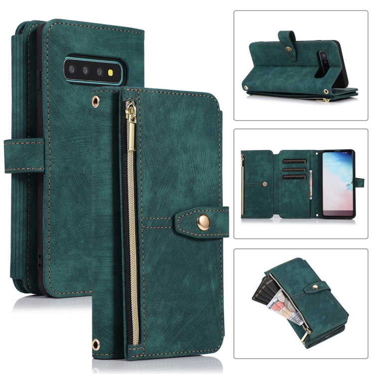 For Samsung Galaxy S10 Dream 9-Card Wallet Zipper Bag Leather Phone Case