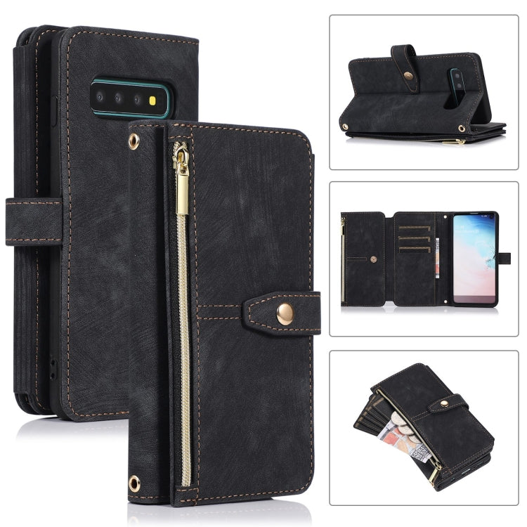 For Samsung Galaxy S10 Dream 9-Card Wallet Zipper Bag Leather Phone Case