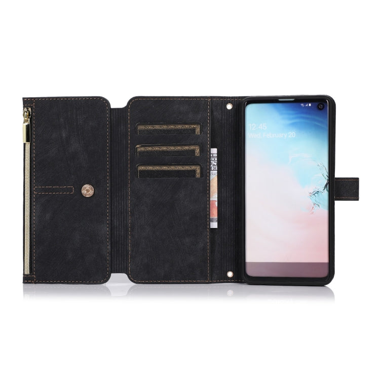 For Samsung Galaxy S10 Dream 9-Card Wallet Zipper Bag Leather Phone Case