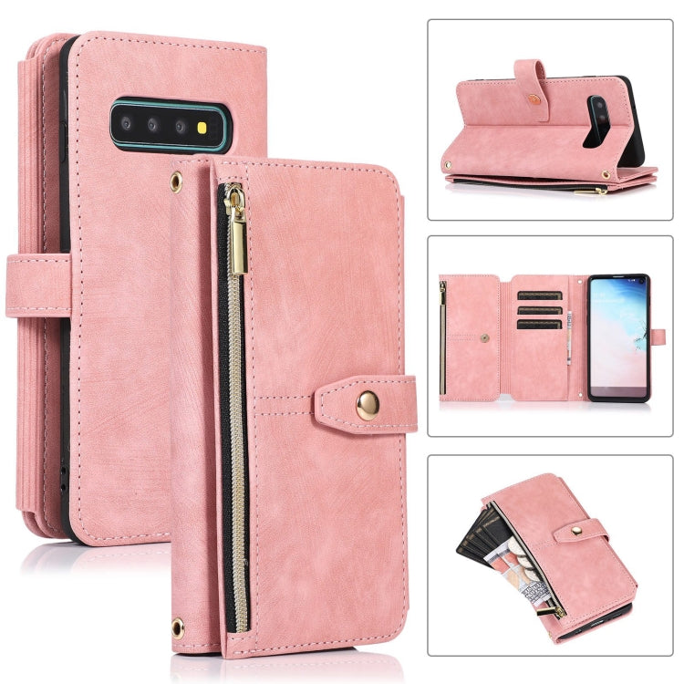 For Samsung Galaxy S10 Dream 9-Card Wallet Zipper Bag Leather Phone Case