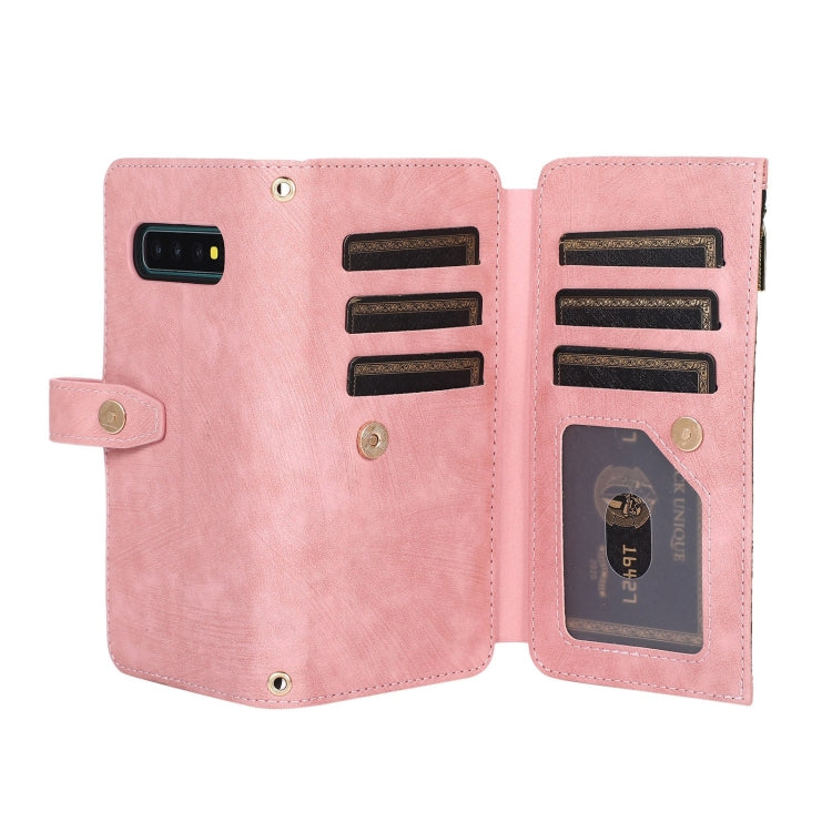 For Samsung Galaxy S10 Dream 9-Card Wallet Zipper Bag Leather Phone Case