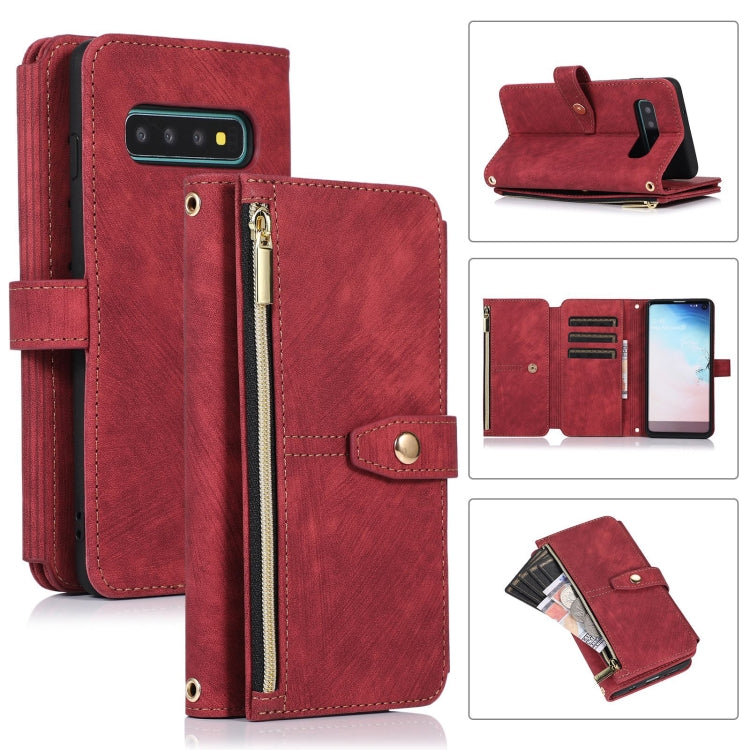 For Samsung Galaxy S10+ Dream 9-Card Wallet Zipper Bag Leather Phone Case