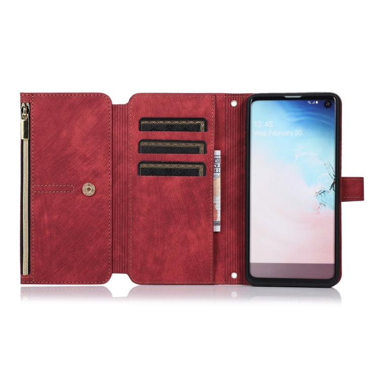 For Samsung Galaxy S10+ Dream 9-Card Wallet Zipper Bag Leather Phone Case