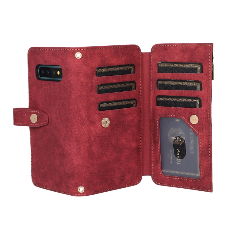 For Samsung Galaxy S10+ Dream 9-Card Wallet Zipper Bag Leather Phone Case