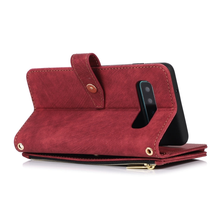 For Samsung Galaxy S10+ Dream 9-Card Wallet Zipper Bag Leather Phone Case