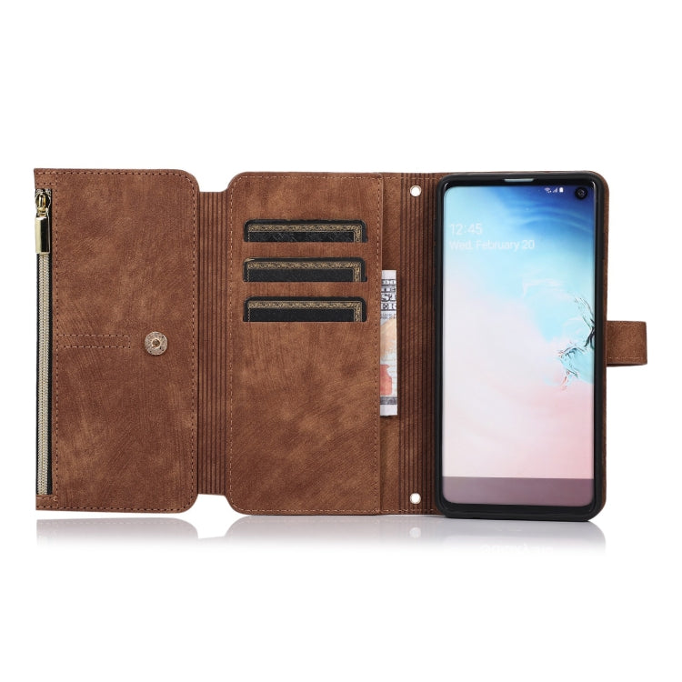 For Samsung Galaxy S10+ Dream 9-Card Wallet Zipper Bag Leather Phone Case