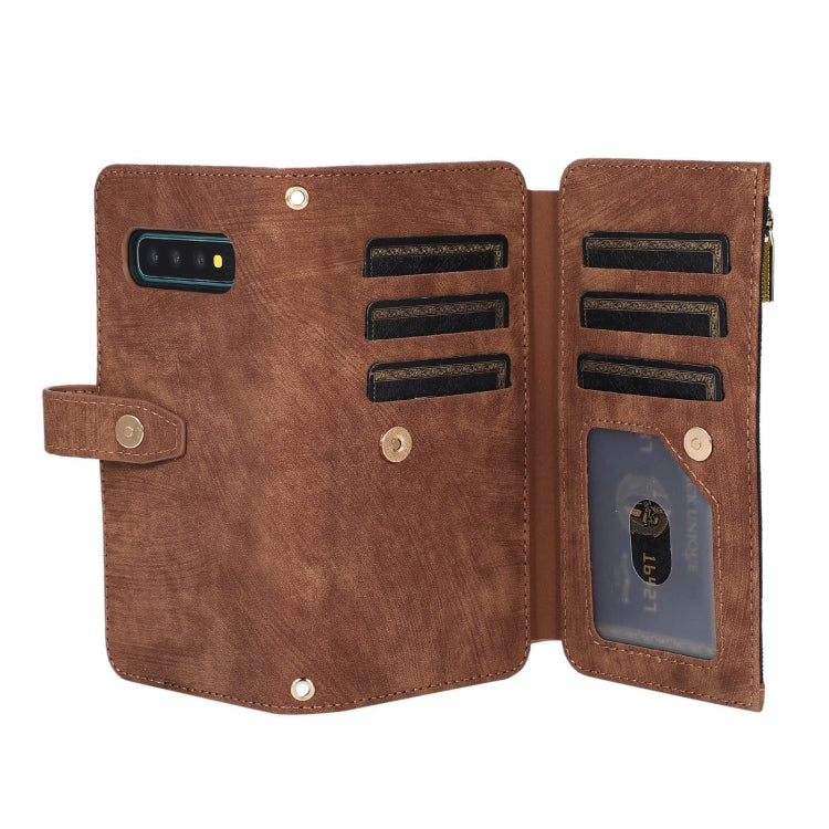 For Samsung Galaxy S10+ Dream 9-Card Wallet Zipper Bag Leather Phone Case