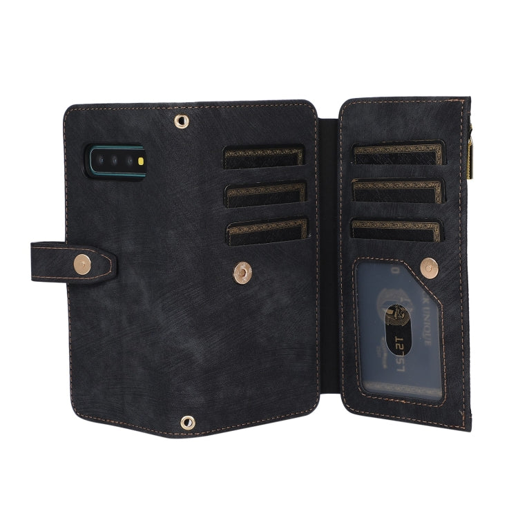 For Samsung Galaxy S10+ Dream 9-Card Wallet Zipper Bag Leather Phone Case