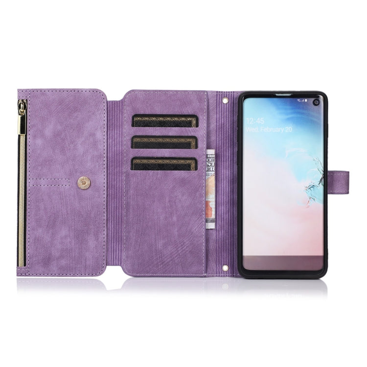 For Samsung Galaxy S10e Dream 9-Card Wallet Zipper Bag Leather Phone Case