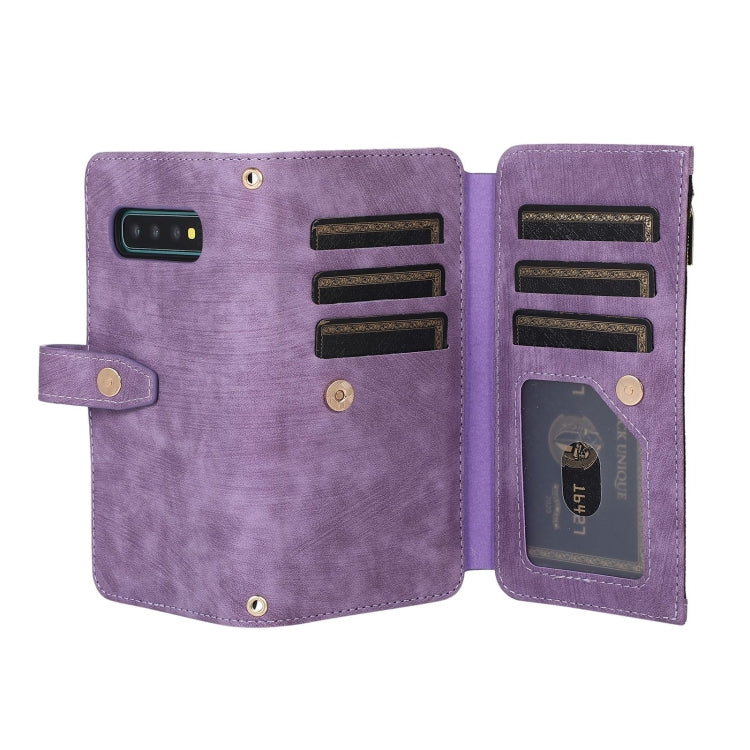 For Samsung Galaxy S10e Dream 9-Card Wallet Zipper Bag Leather Phone Case