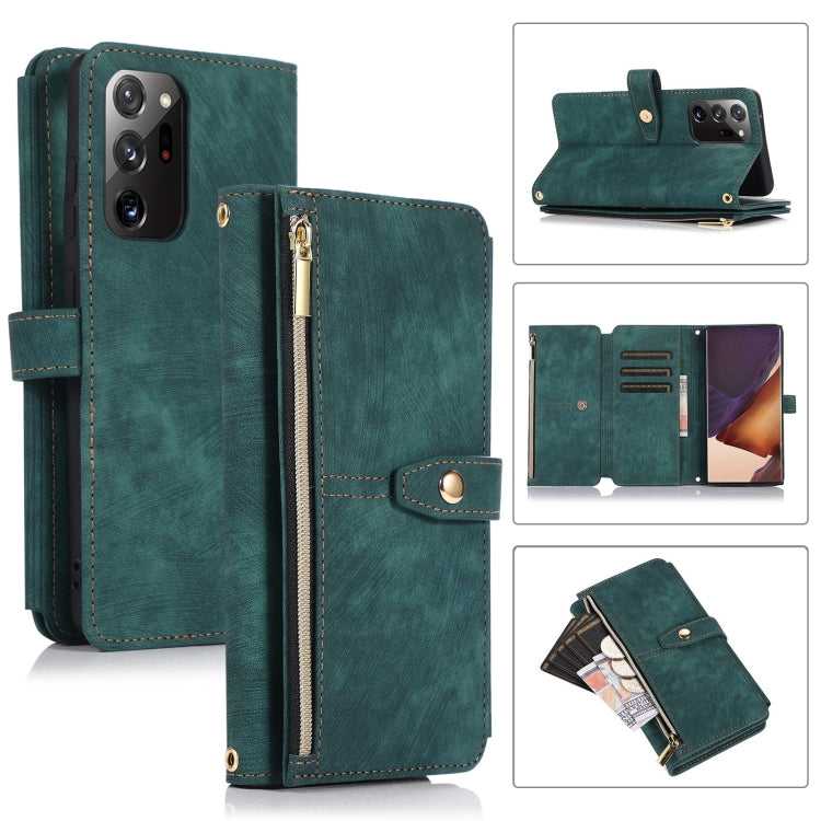 For Samsung Galaxy Note20 Dream 9-Card Wallet Zipper Bag Leather Phone Case
