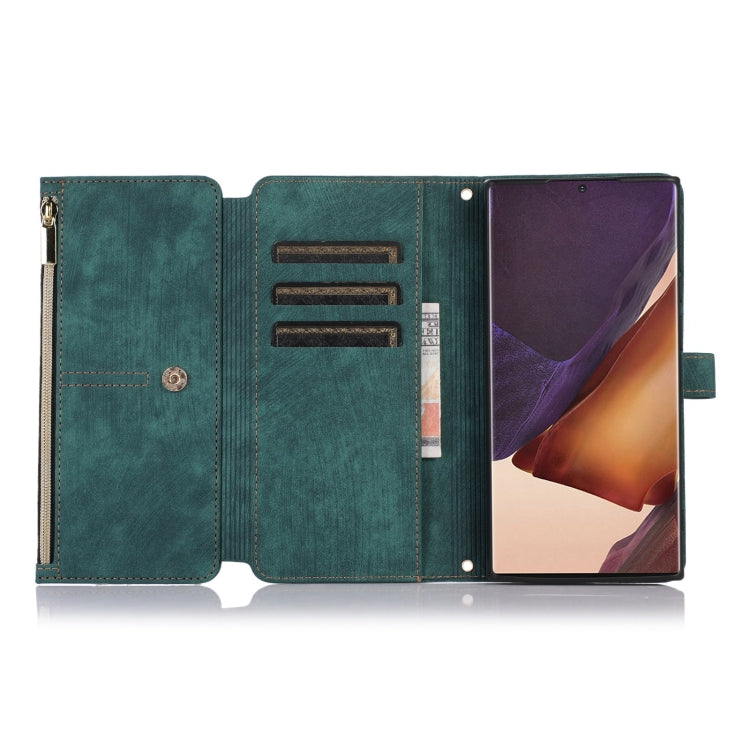 For Samsung Galaxy Note20 Dream 9-Card Wallet Zipper Bag Leather Phone Case