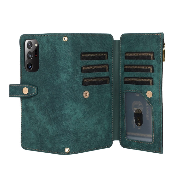 For Samsung Galaxy Note20 Dream 9-Card Wallet Zipper Bag Leather Phone Case