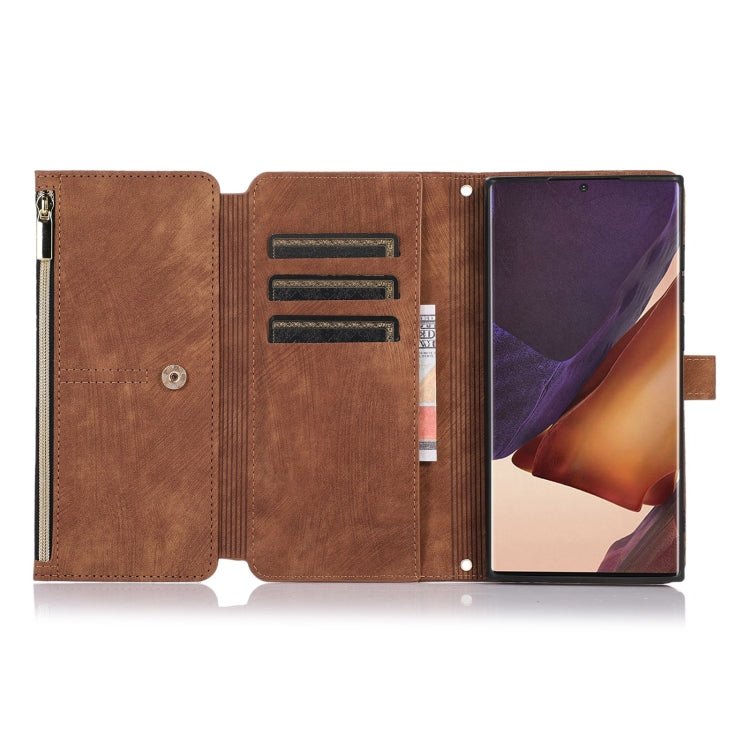 For Samsung Galaxy Note20 Dream 9-Card Wallet Zipper Bag Leather Phone Case
