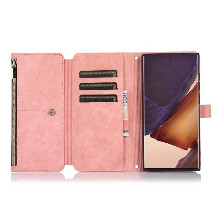 For Samsung Galaxy Note20 Dream 9-Card Wallet Zipper Bag Leather Phone Case